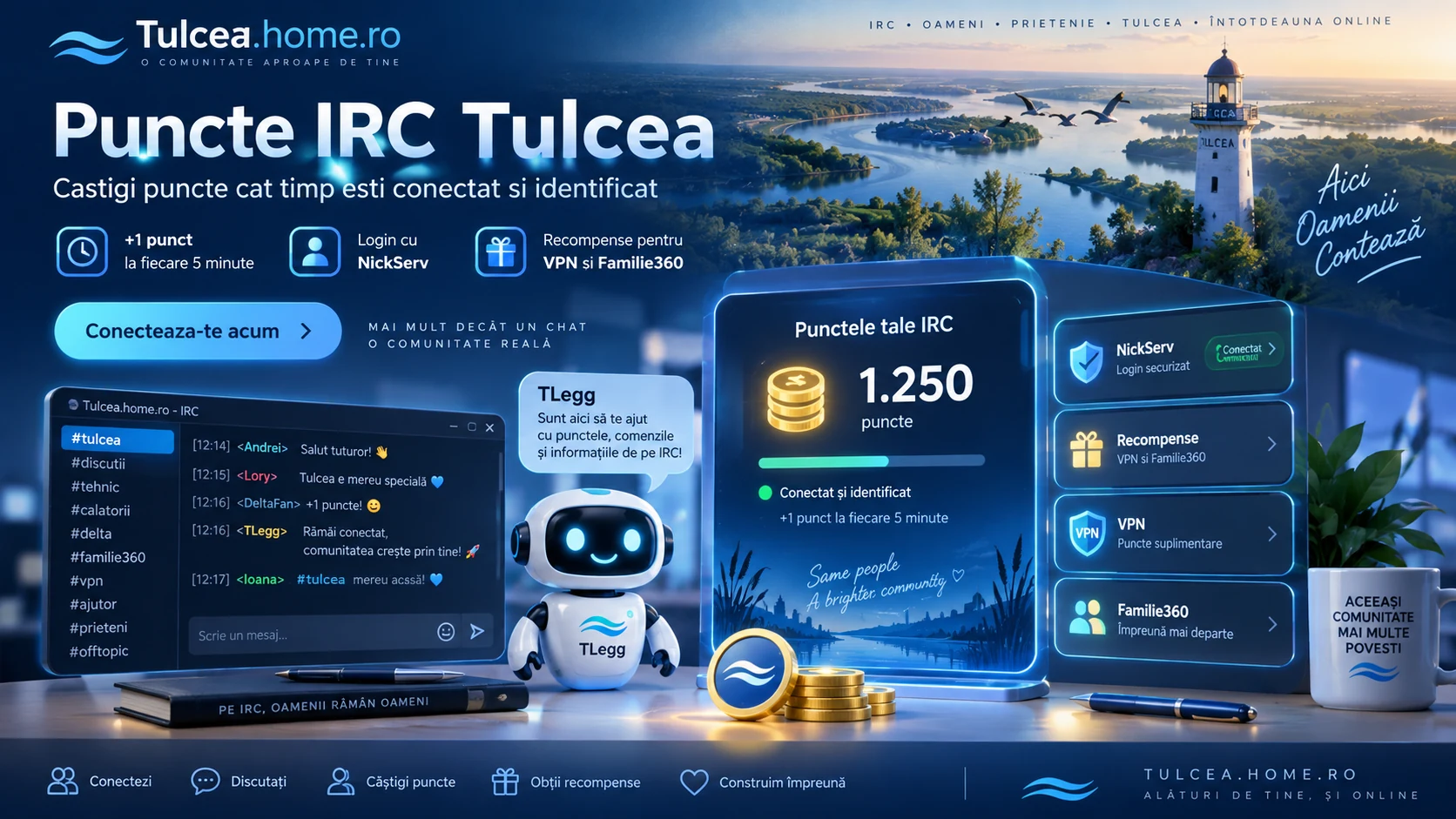 Puncte IRC Tulcea - sistem de recompense pentru utilizatorii IRC Tulcea